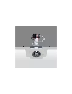Iguzzini Laser-Einbaustrahler, quadratisch, grau, verstellbar, 50 W, 12 V, GU5, 3 ø108 x 132 3 8000 015 0